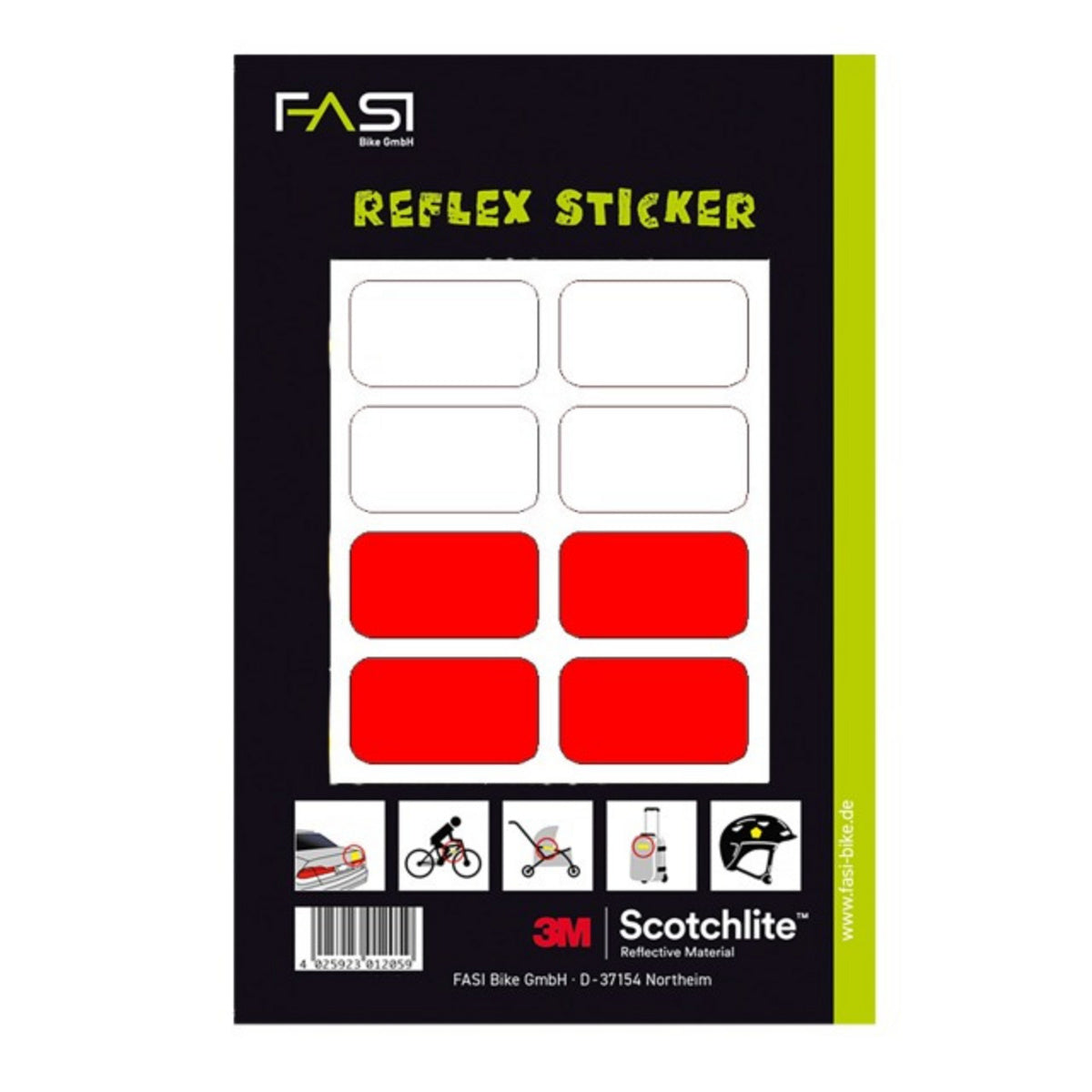 FASI Reflex-Sticker Vierecke 3M