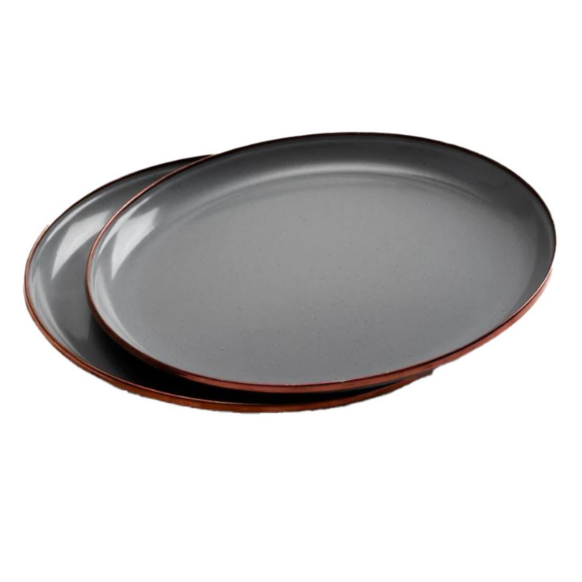 Teller gross Emaille 2er Set