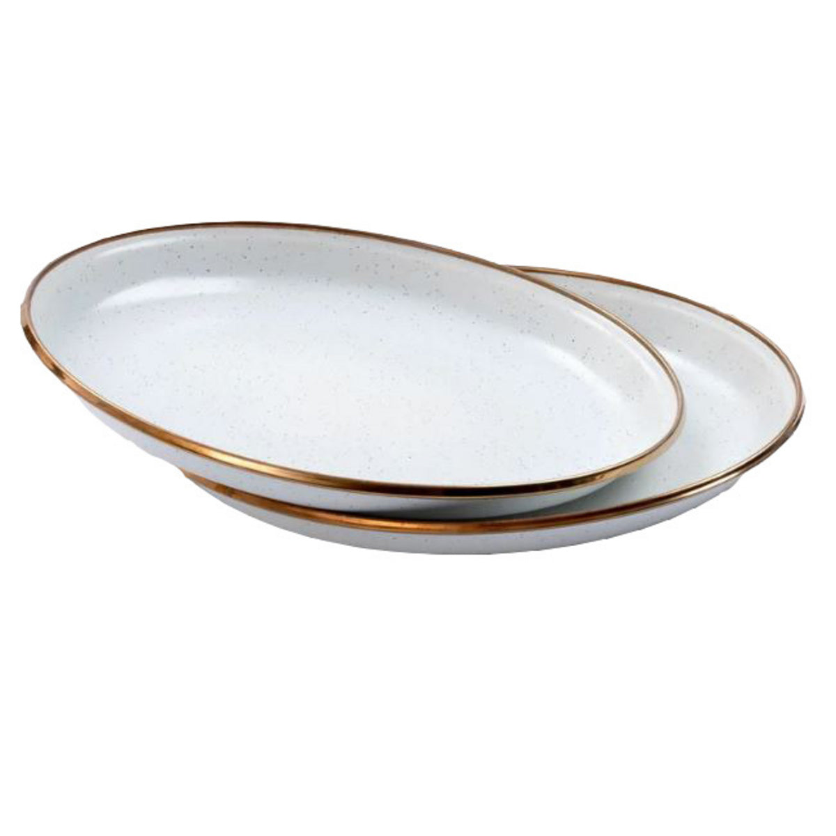 Teller gross Emaille 2er Set