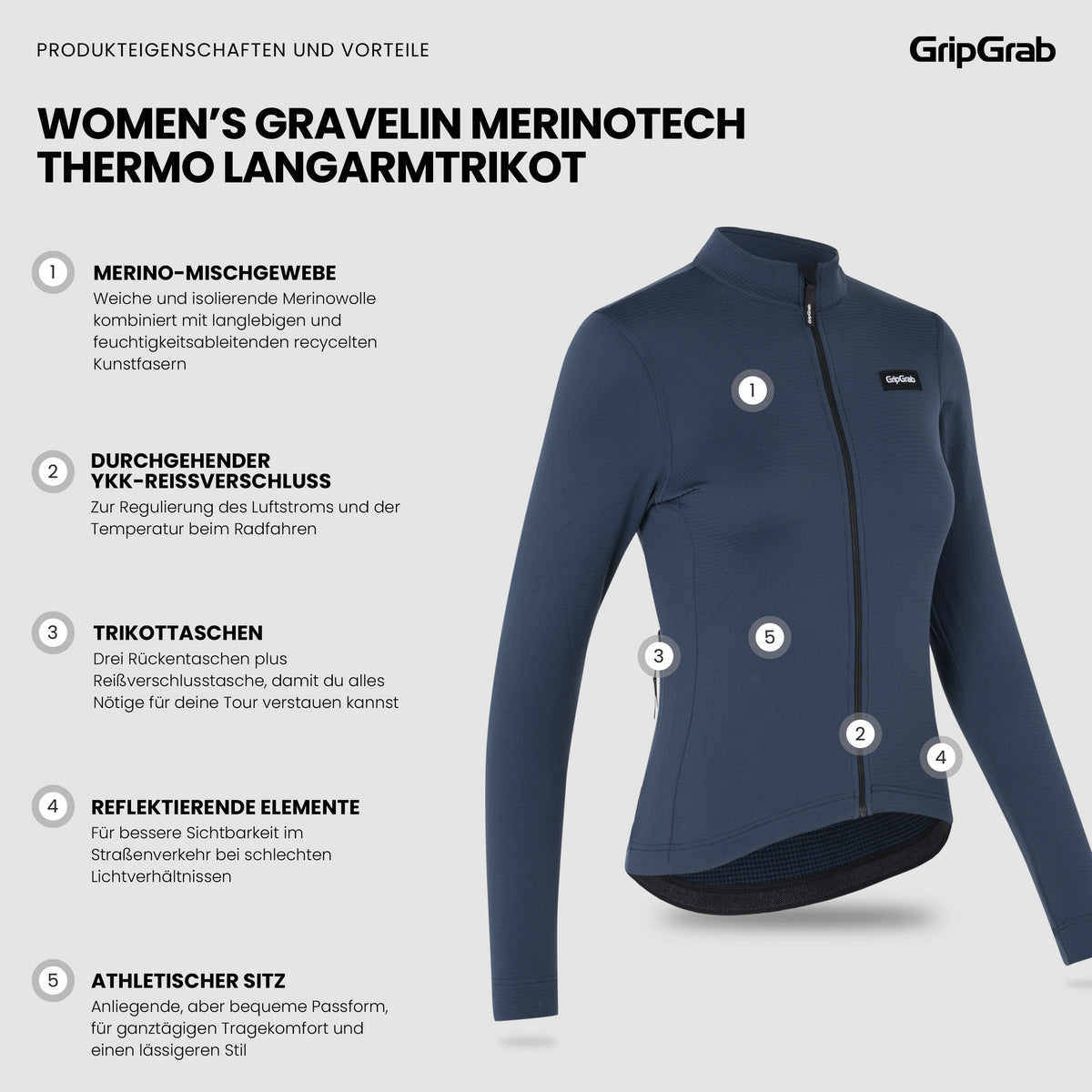 Women’s Classic Merino Blend Long Sleeve Jersey
