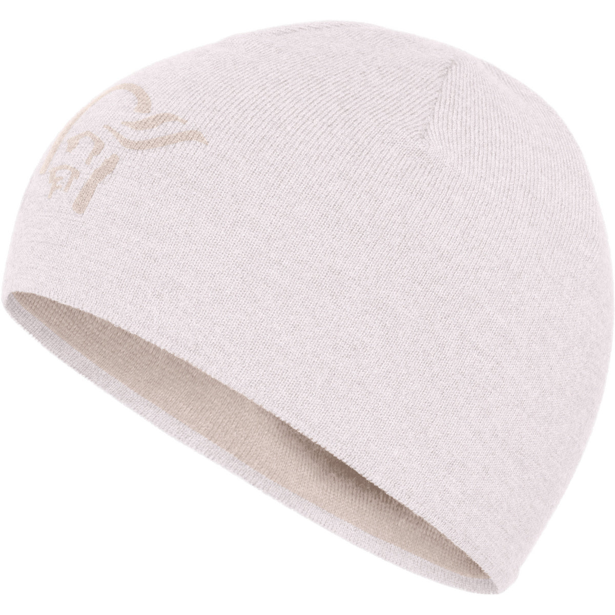 /29 light merinoUll logo Beanie
