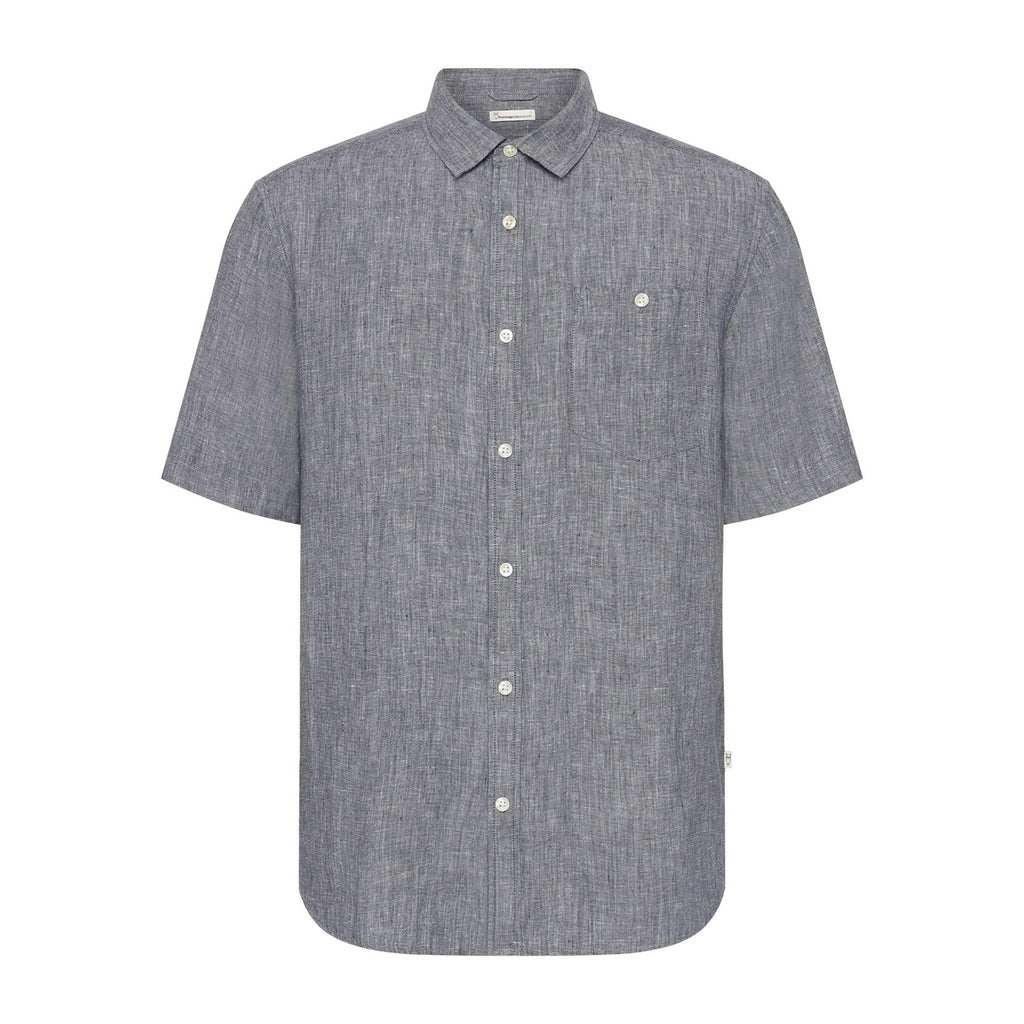 Regular Linen Short Sleeve Shirt M