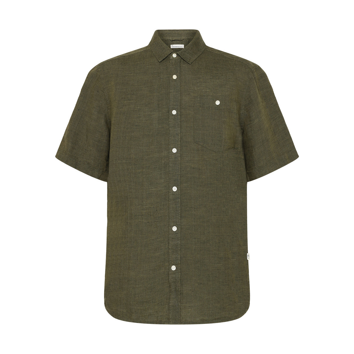 Regular Linen Short Sleeve Shirt M