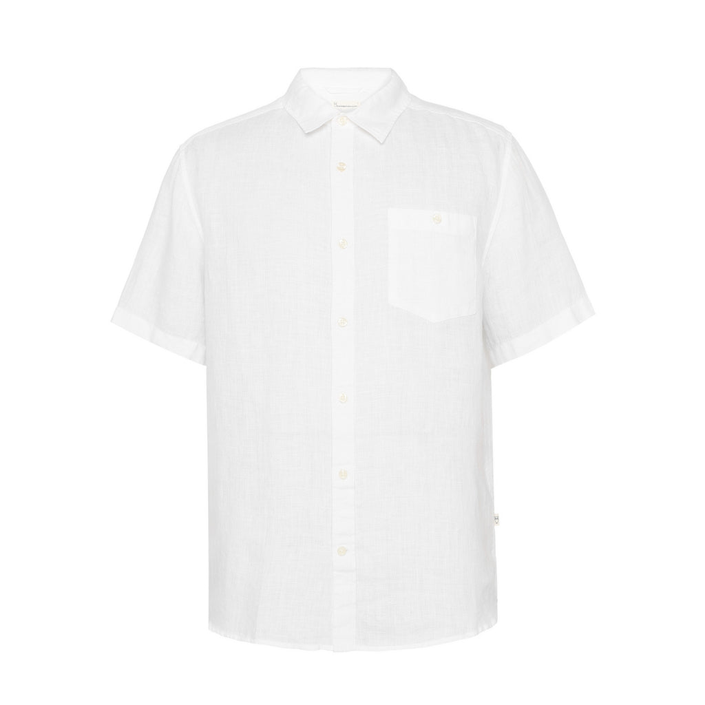 Regular Linen Short Sleeve Shirt M