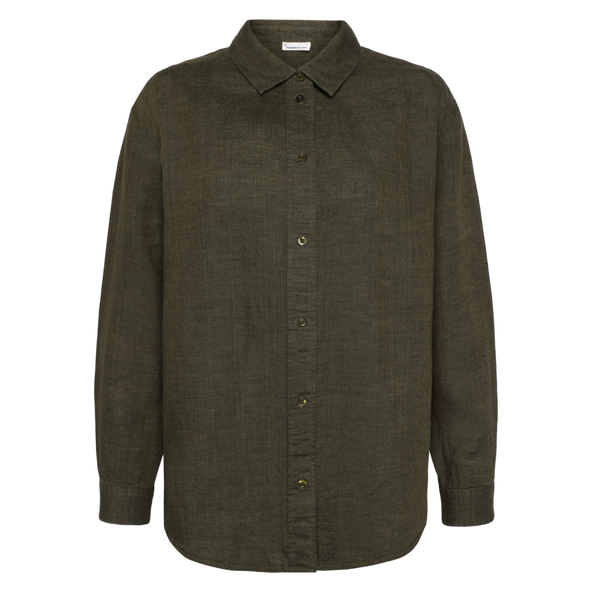 Loose Linen Long Sleeved Shirt W