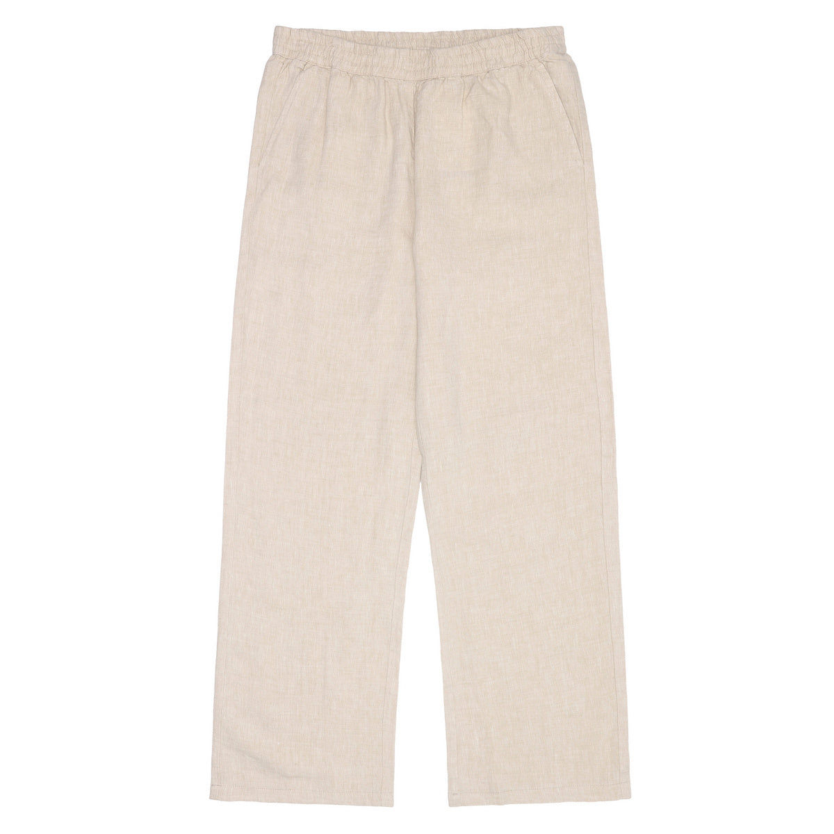 Posey Wide Mid-Rise Linen Pants W