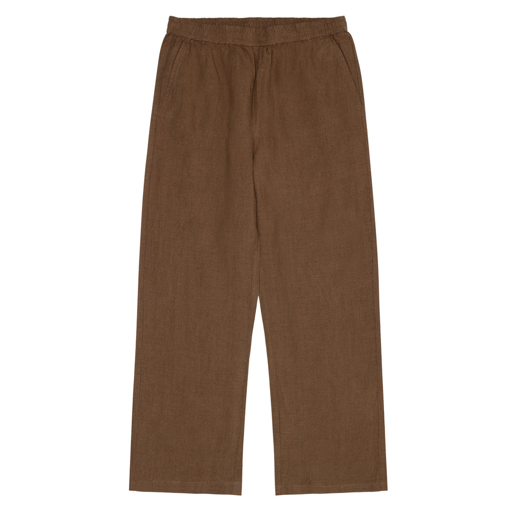 Posey Wide Mid-Rise Linen Pants W