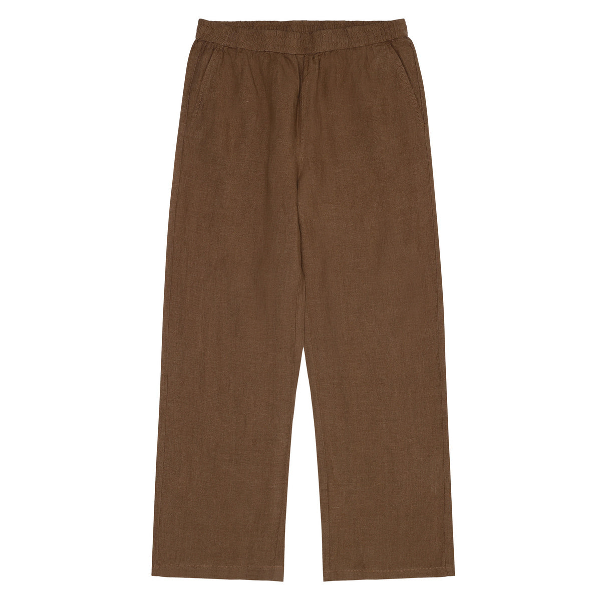 Posey Wide Mid-Rise Linen Pants W