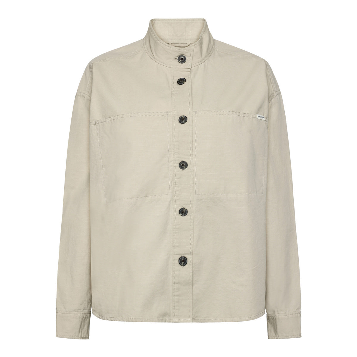Loose Stand Collar Slub Overshirt W