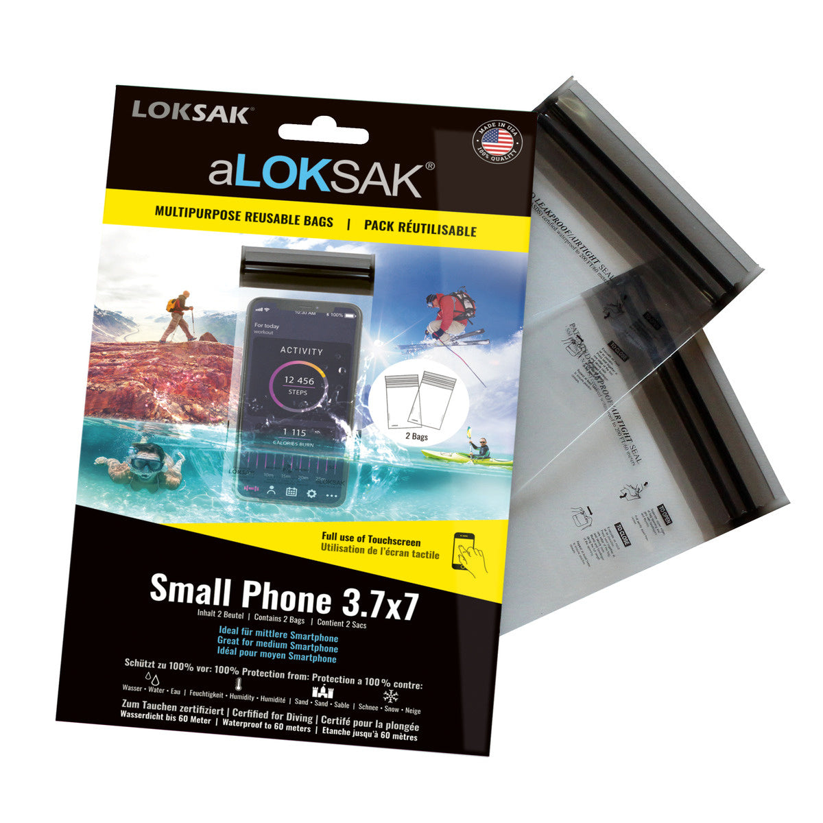 aLOKSAK 3.7x7 Small Phone - 2 Stück