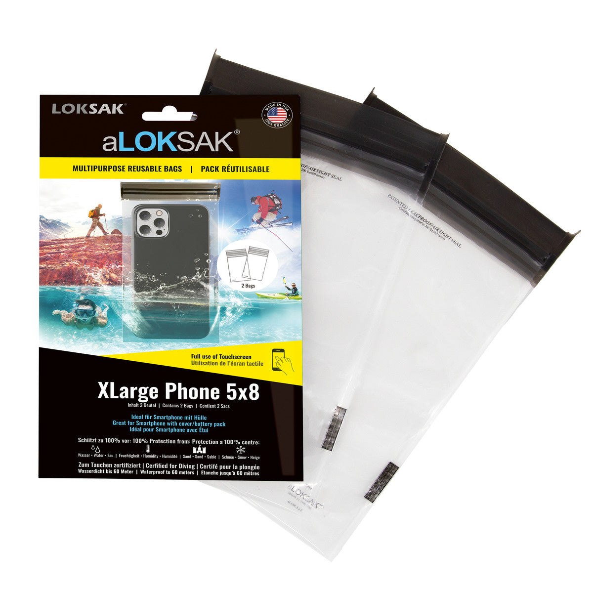 aLOKSAK 5x8 XLarge Phone - 2 Stück