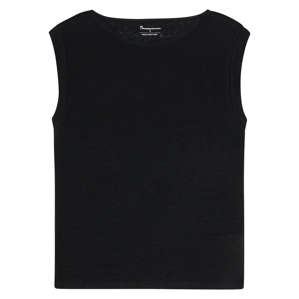 Loose Fold Up Linen T-Shirt W