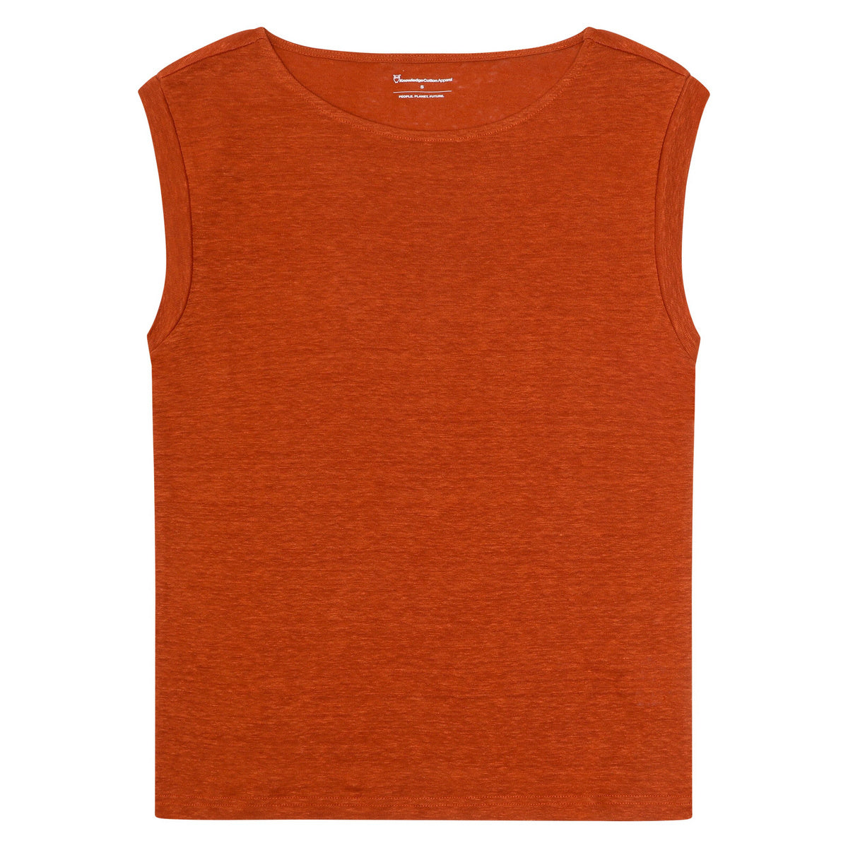 Loose Fold Up Linen T-Shirt W