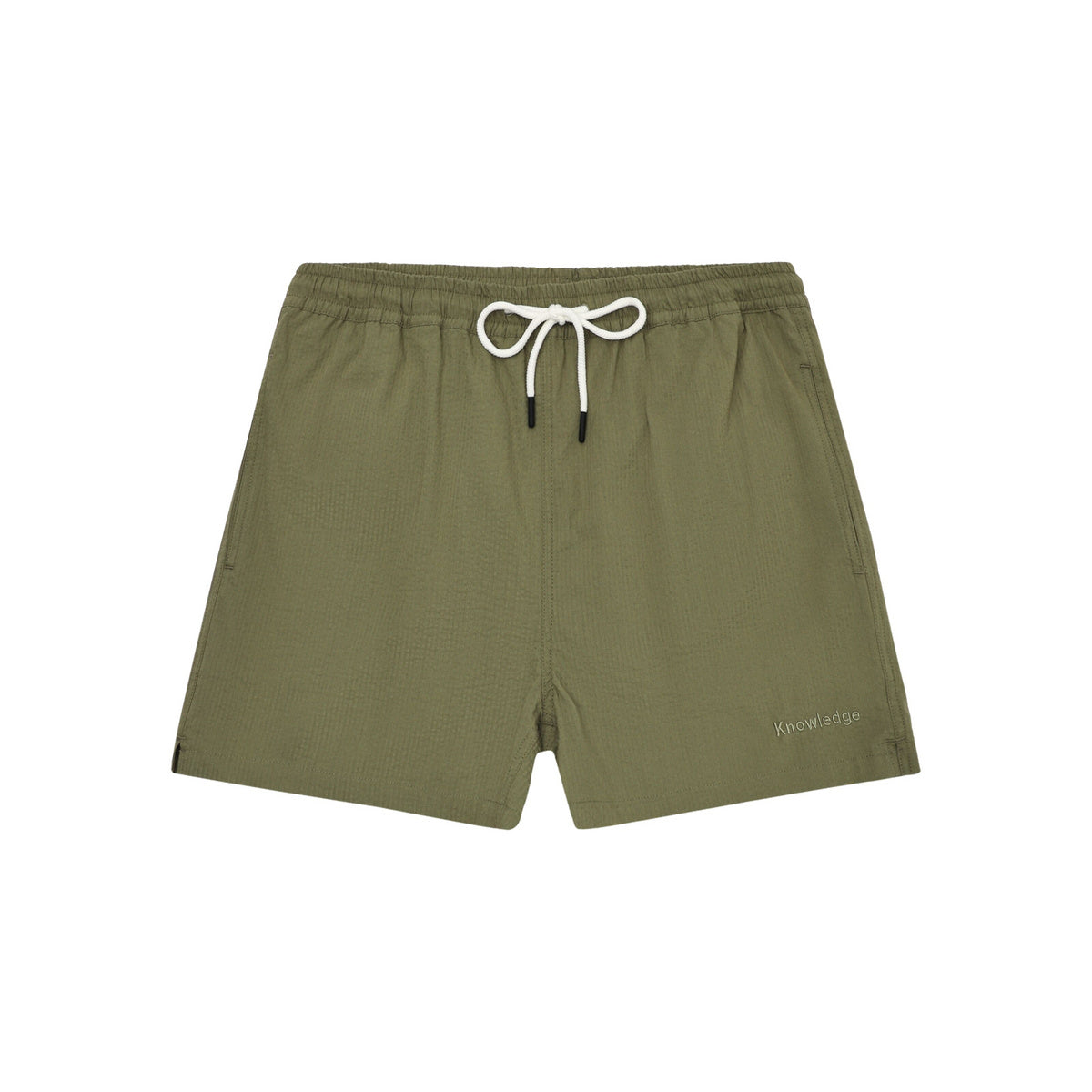 Mid-Thigh Seersucker Swimshorts M