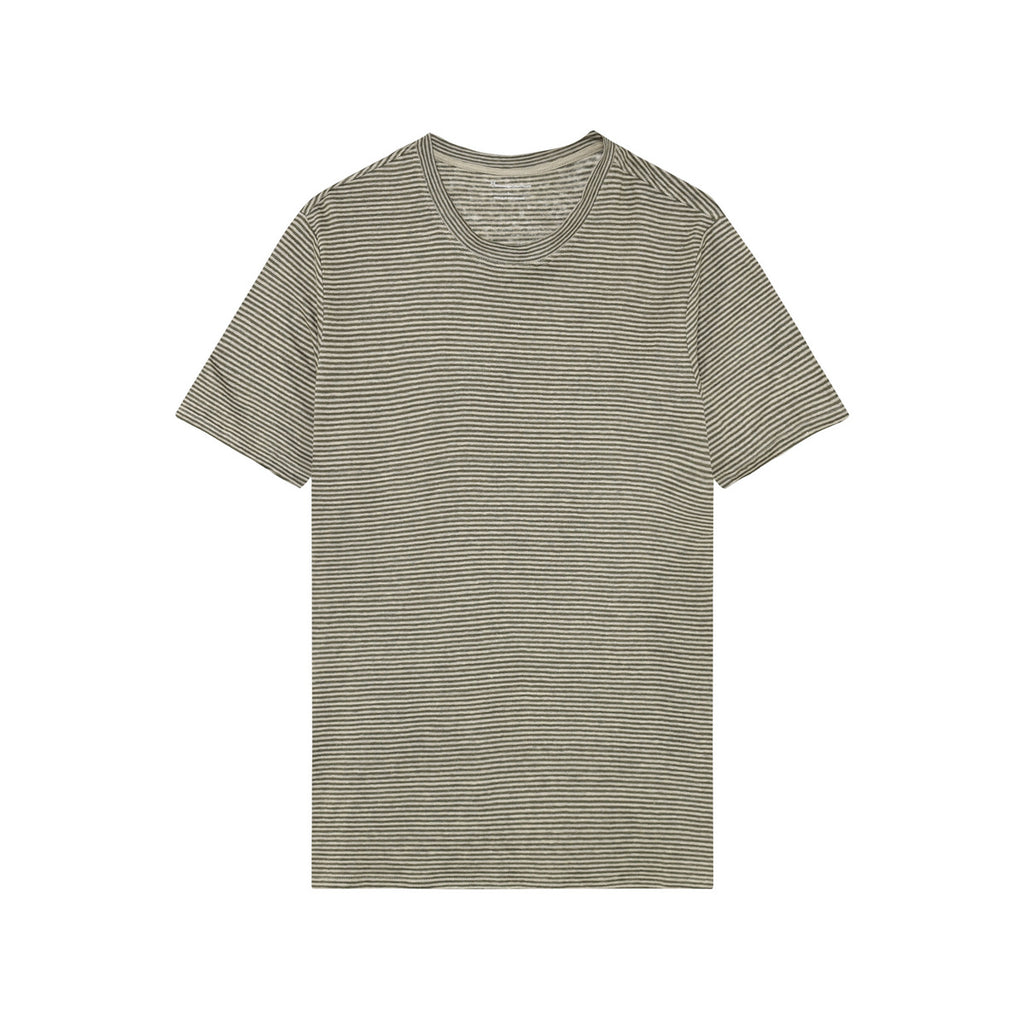 Organic Linen Striped T-Shirt M