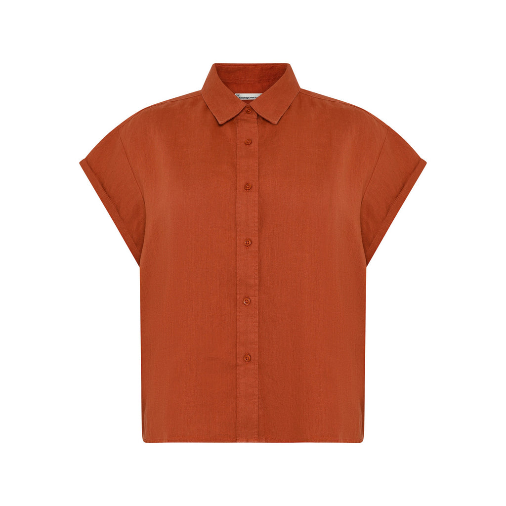 Aster Fold Up Short Sleeve Linen Shirt W